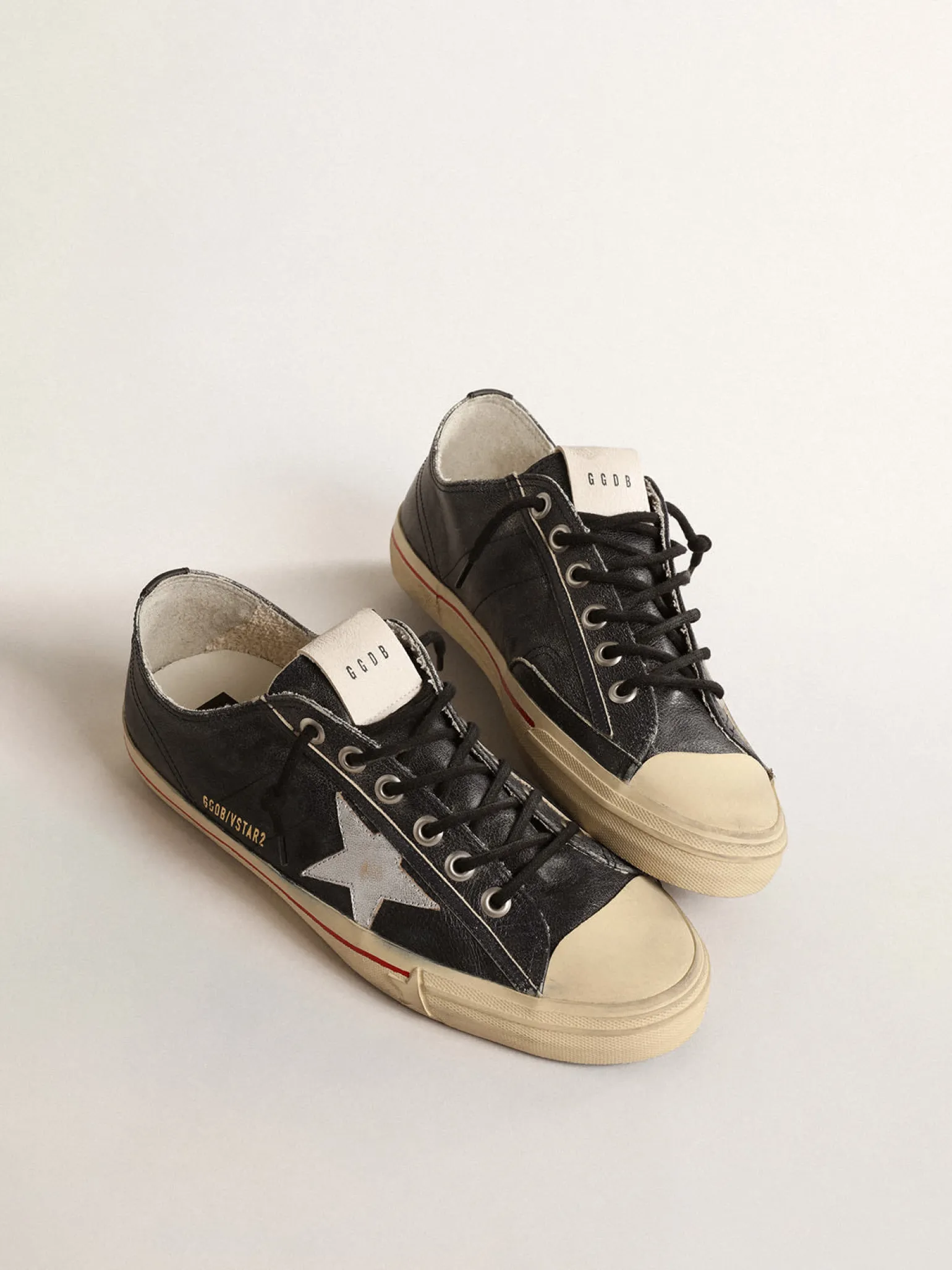 Cheap V-Star LTD de lona azul com estrela de couro metálico prateado V-Star