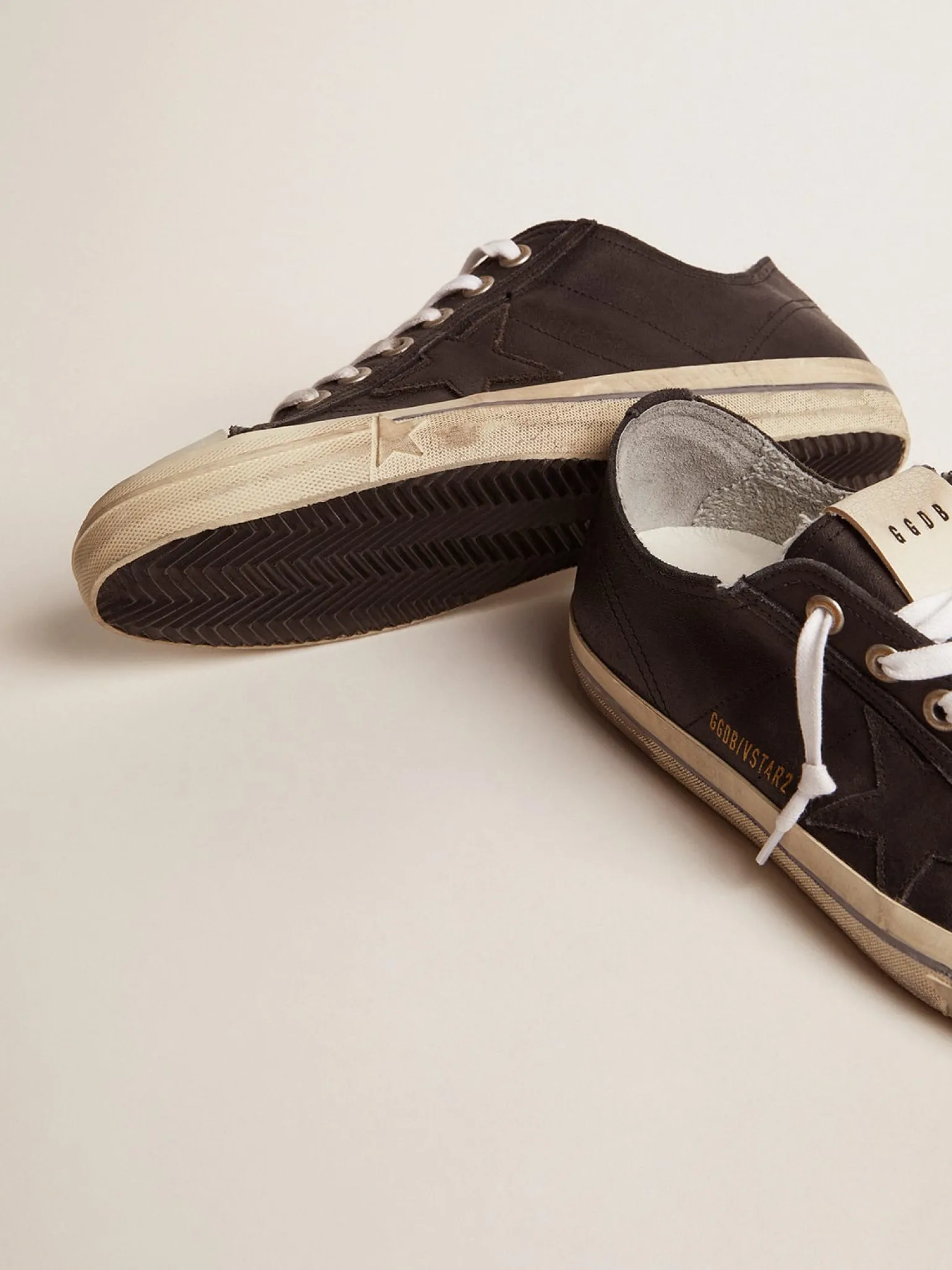 Discount V-Star masculino de couro preto com estrela de couro V-Star