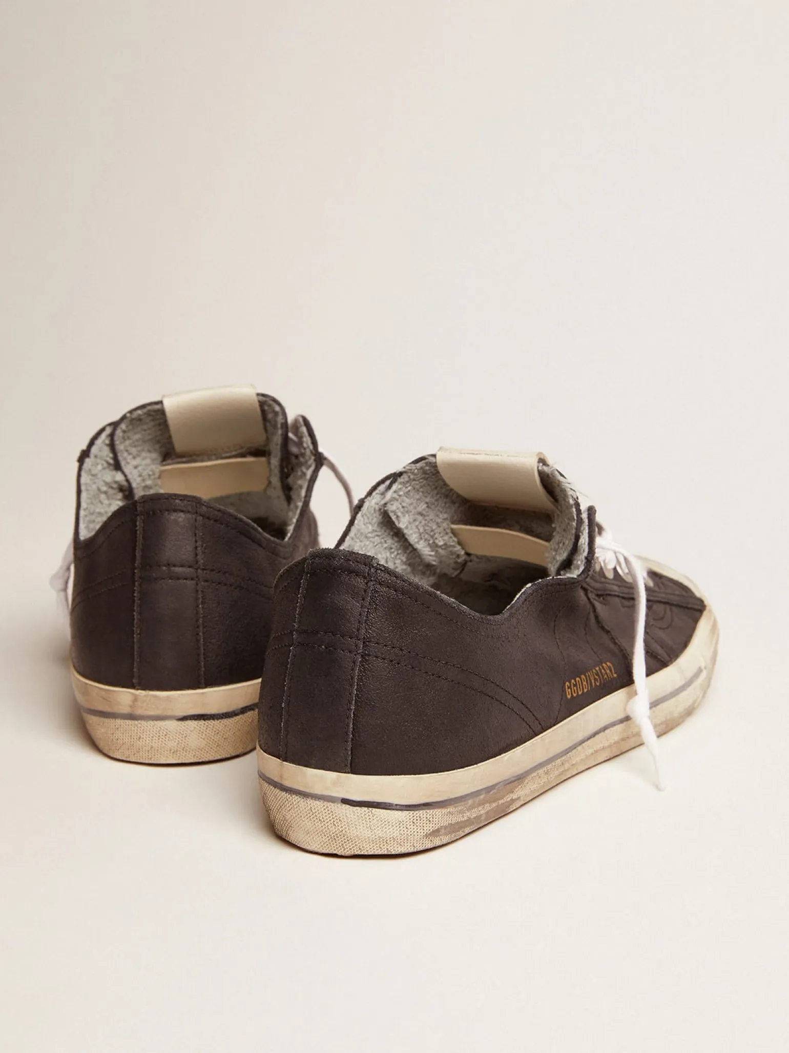 Discount V-Star masculino de couro preto com estrela de couro V-Star