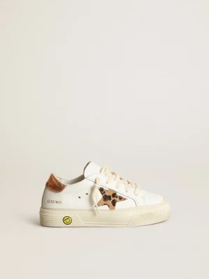 Shop Young May com estrela de cavalinho leopardo e talão cor de cobre Meninas (4-10 anos)